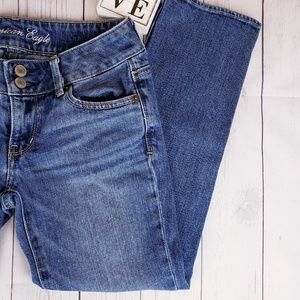 American Eagle Cropped Artist Stretch Denim sz 2